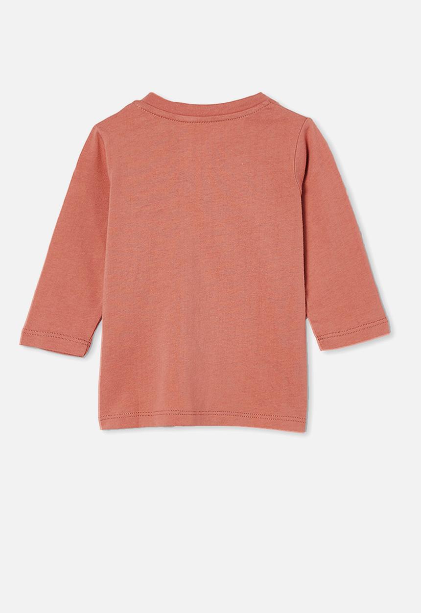 Cotton On - Jamie long sleeve tee - clay pigeon/babes unite