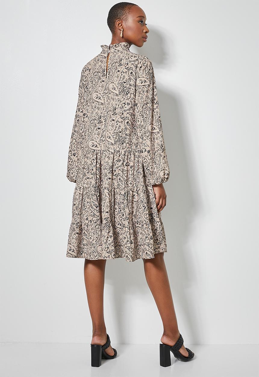 Superbalist - Pie crust tiered dress - neutral 