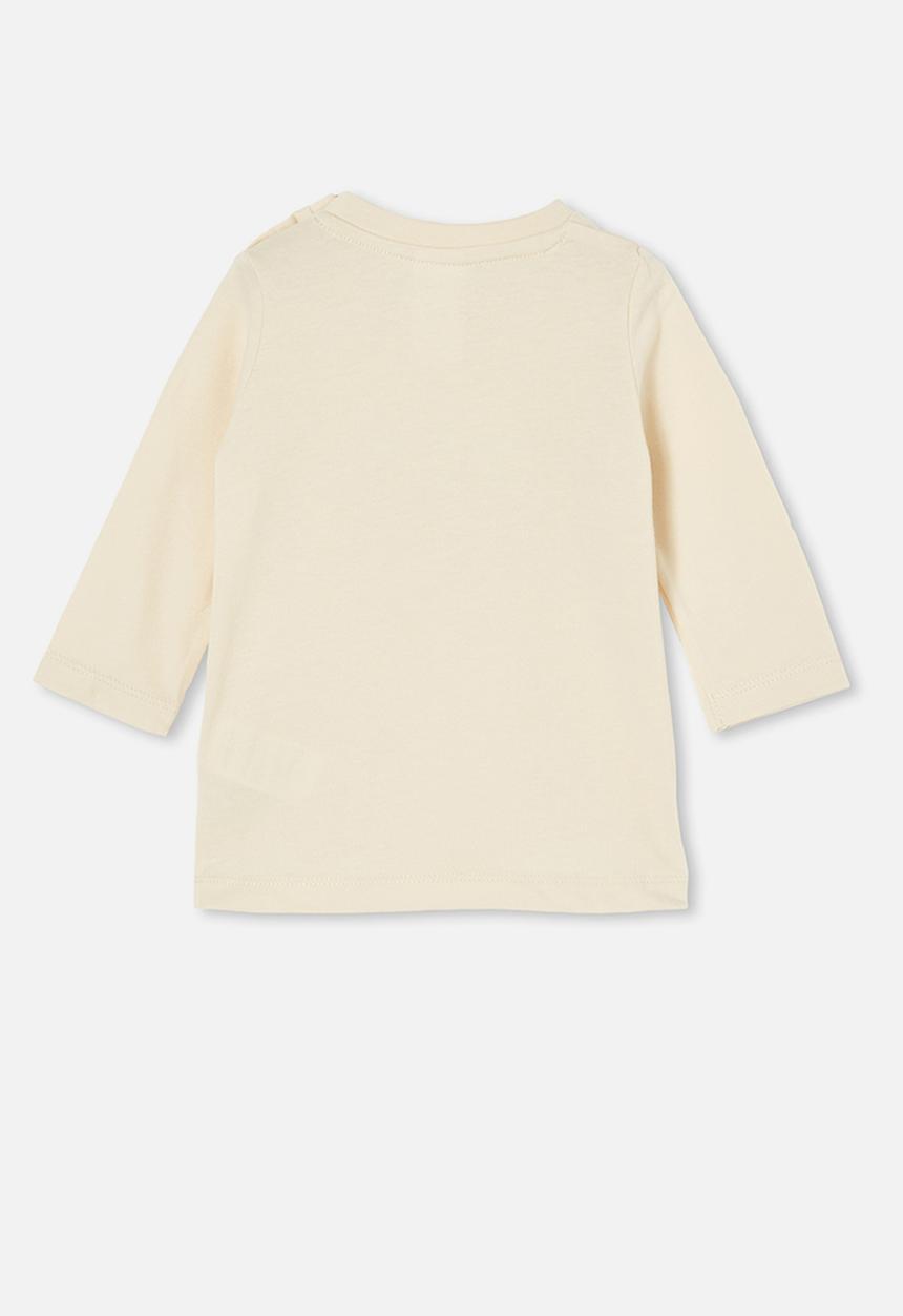 Cotton On - Jamie long sleeve tee - dark vanilla/peace love tacos