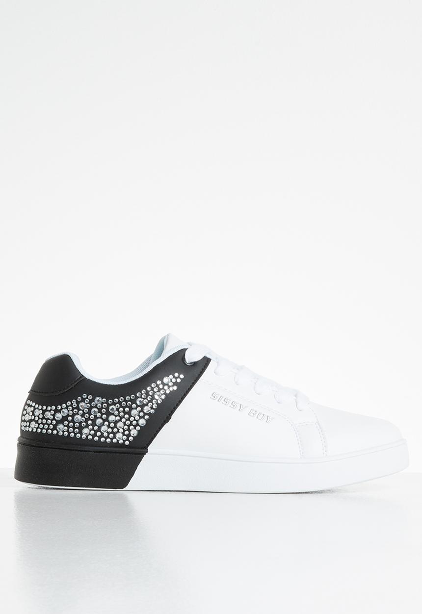 SISSY BOY - Splitting colour sneaker - white & black