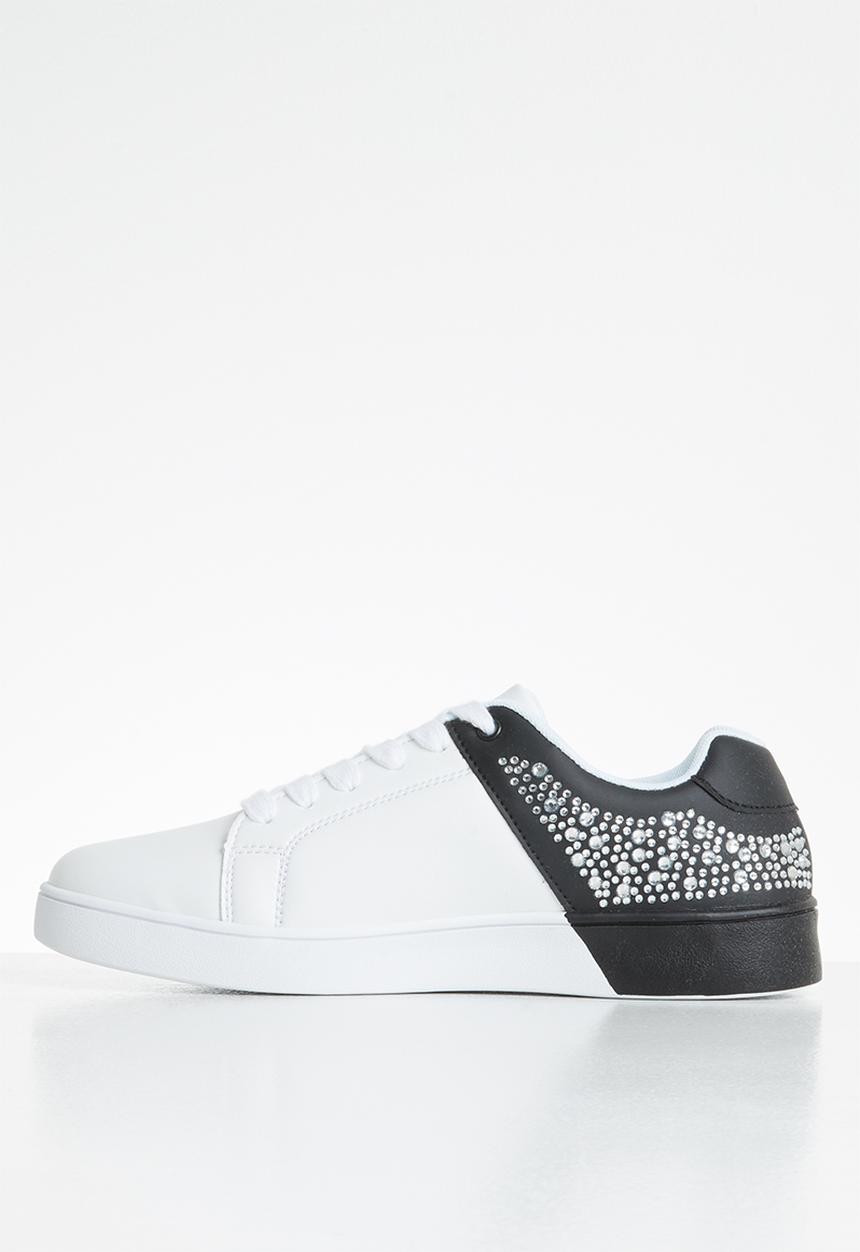 SISSY BOY - Splitting colour sneaker - white & black