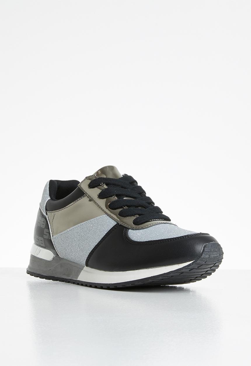 SISSY BOY - Monochrome magic sneaker - black & silver