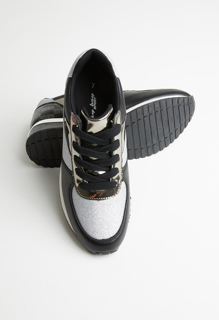 SISSY BOY - Monochrome magic sneaker - black & silver