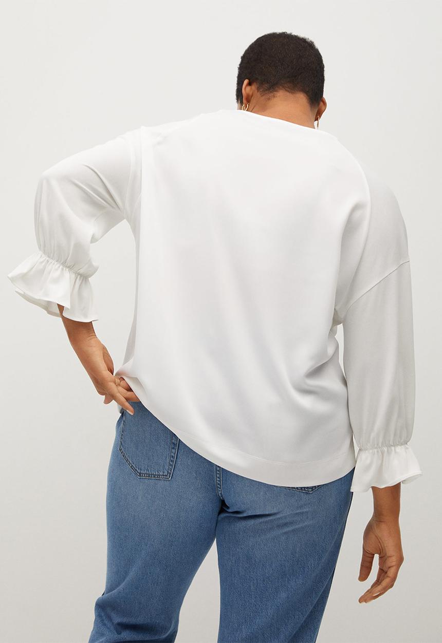 Violeta by Mango - Plus blouse sabrina - white