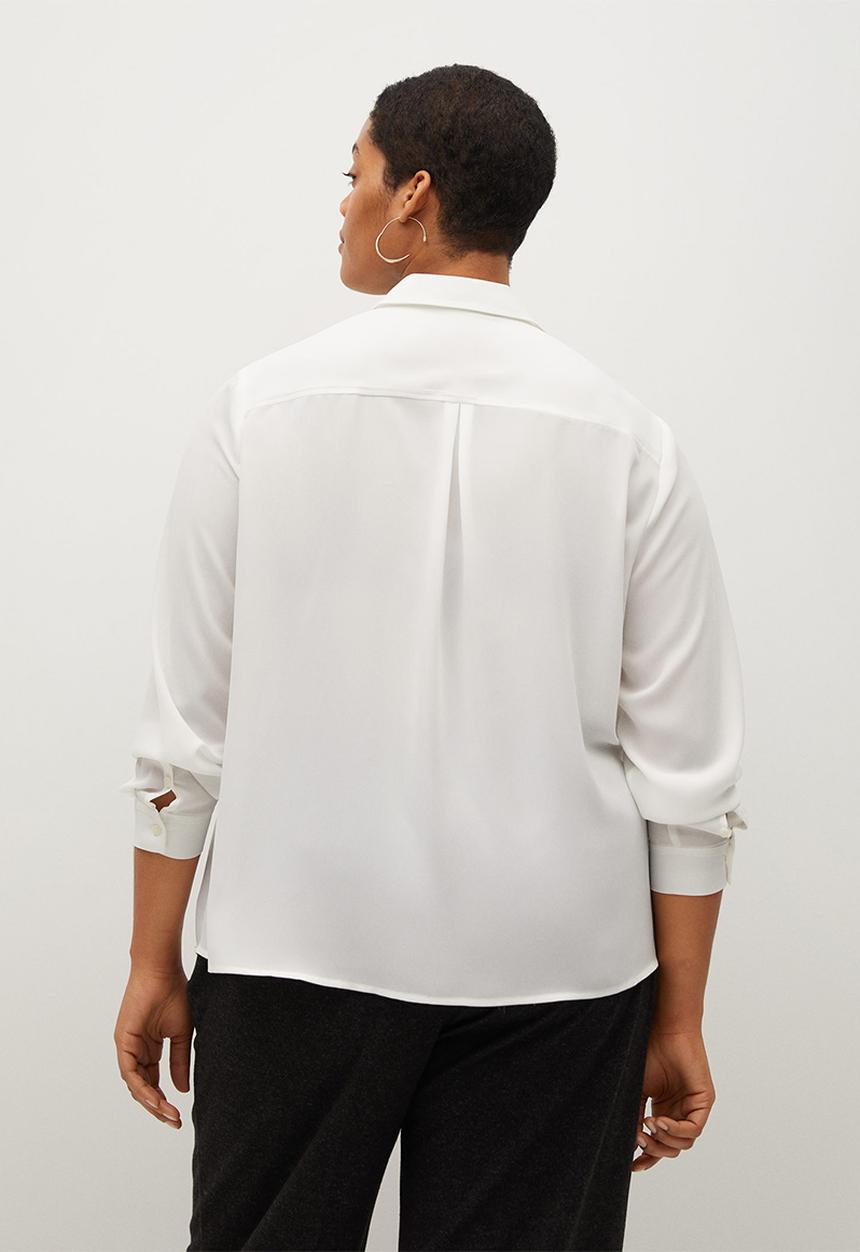 Violeta by Mango - Plus blouse laurel - white