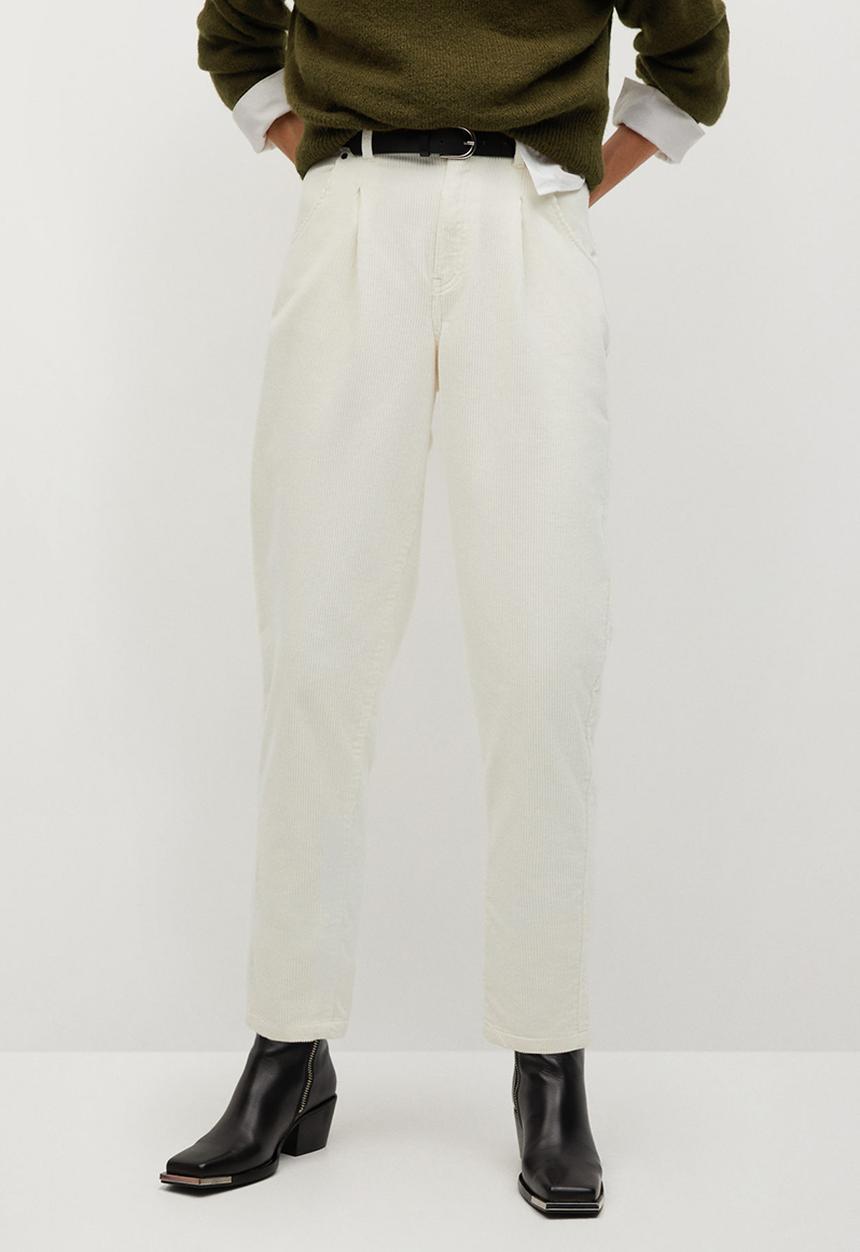 MANGO - Trousers panna - neutral