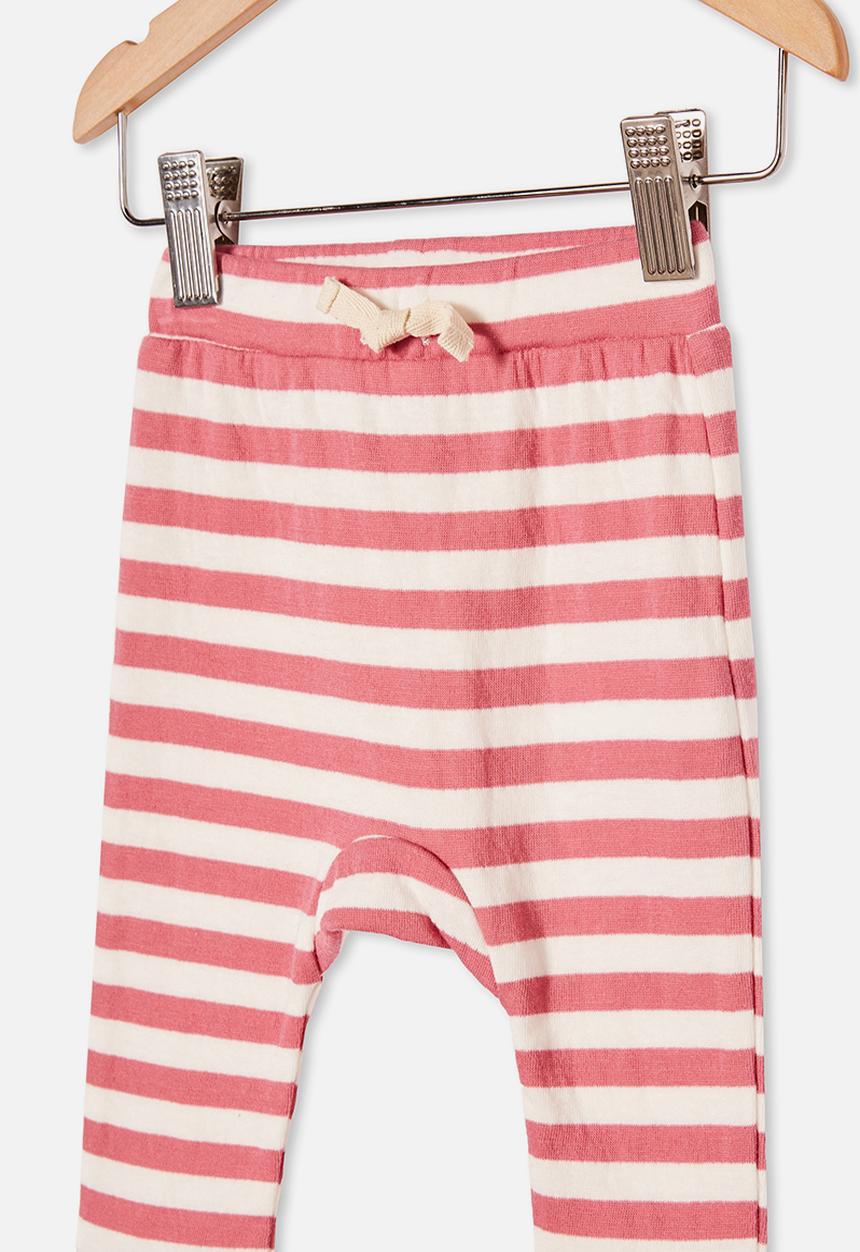 Cotton On - Johnny legging - hannah stripe mauve plum/vanilla