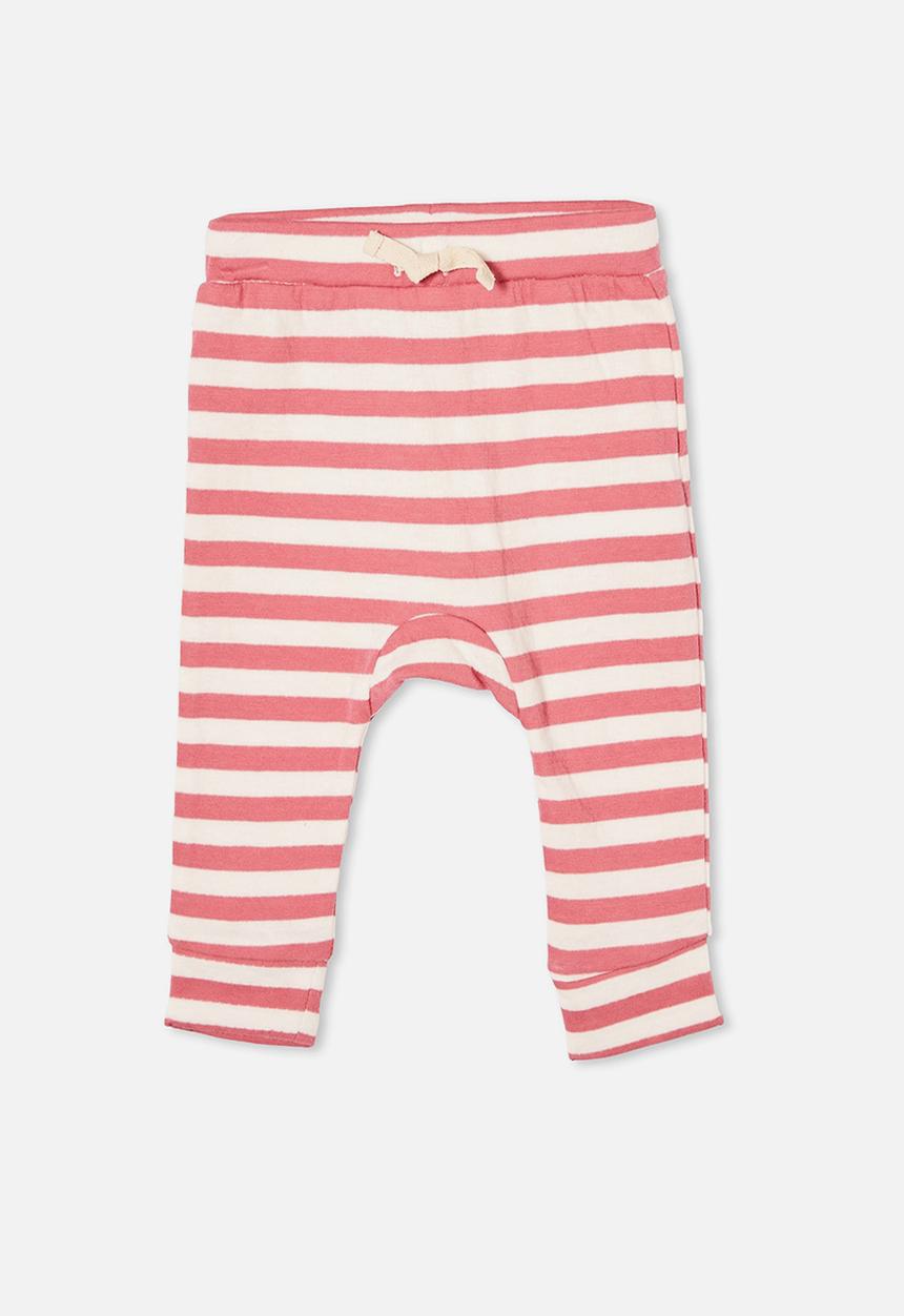 Cotton On - Johnny legging - hannah stripe mauve plum/vanilla