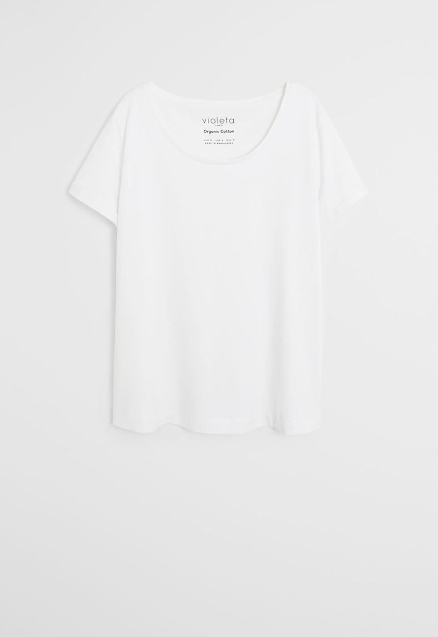 Violeta by Mango - Plus T-shirt basi - white