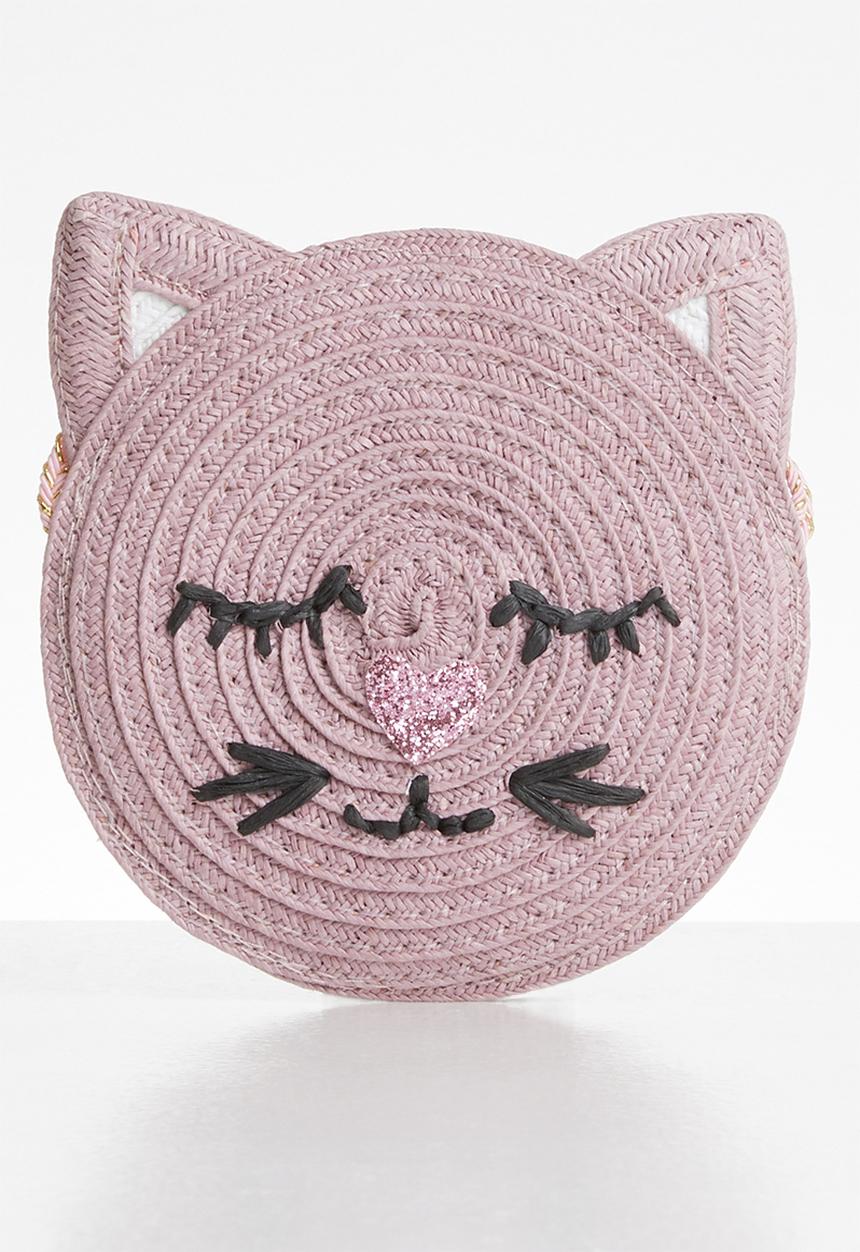 Cotton On - Raffia kitty jayme critter bag - purple