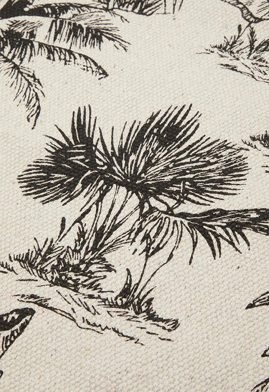 H&S - Palm tree mat - black & white