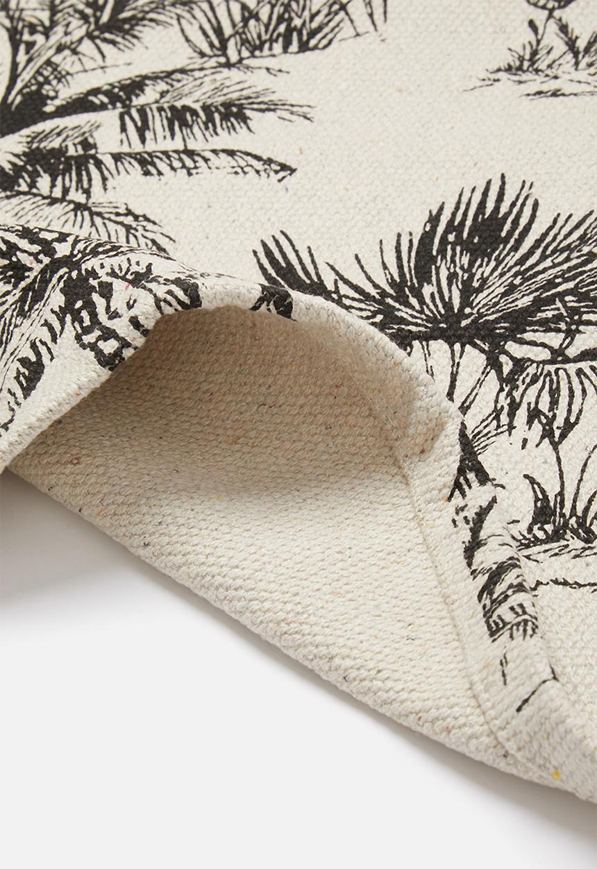 H&S - Palm tree mat - black & white