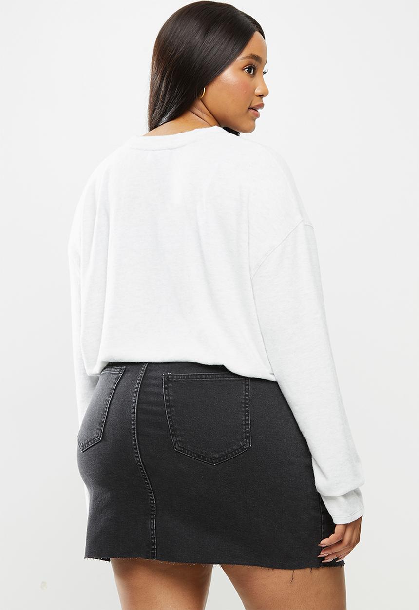 Cotton On - Curve super soft draw cord crew - grey