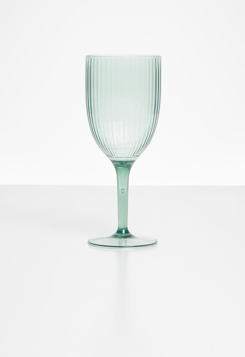 Excellent Houseware - Ridge wine glass set of 4 - blue