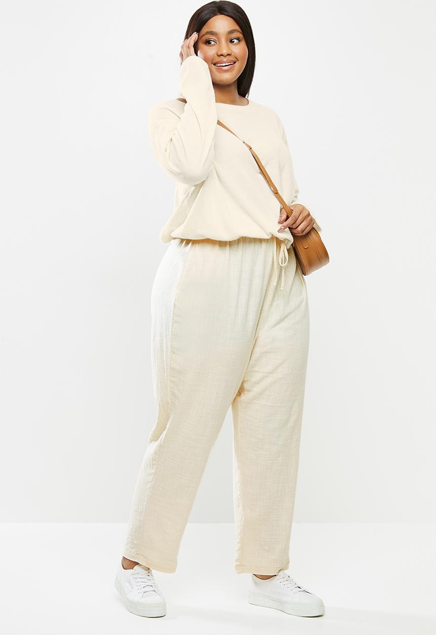Cotton On - Curve super soft draw cord crew - neutral