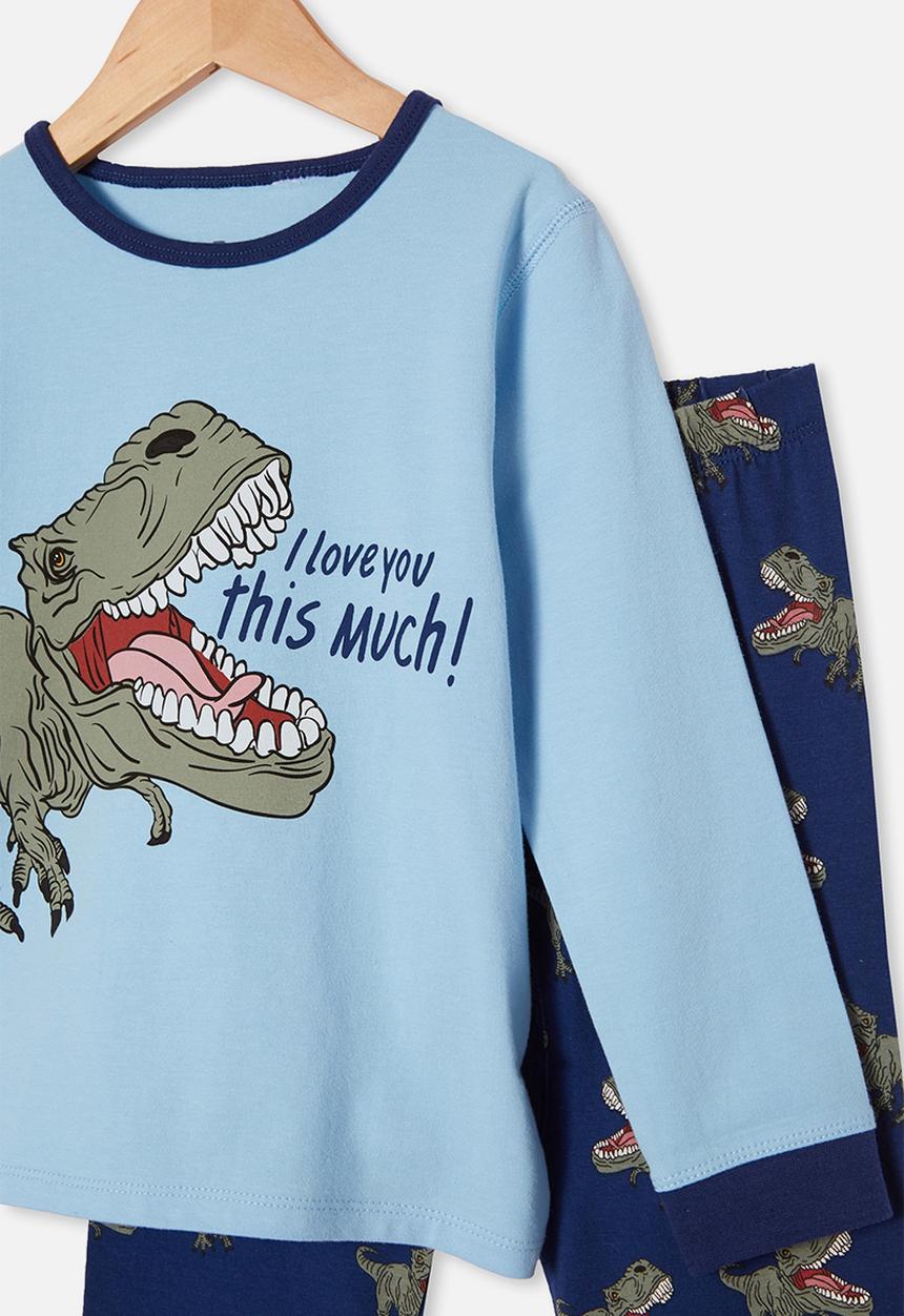 Cotton On - Orlando long sleeve pyjama set - blue