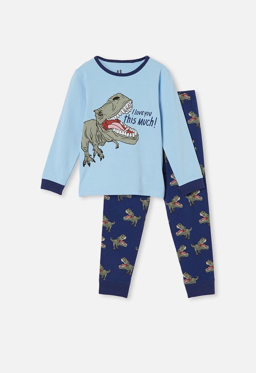 Cotton On - Orlando long sleeve pyjama set - blue