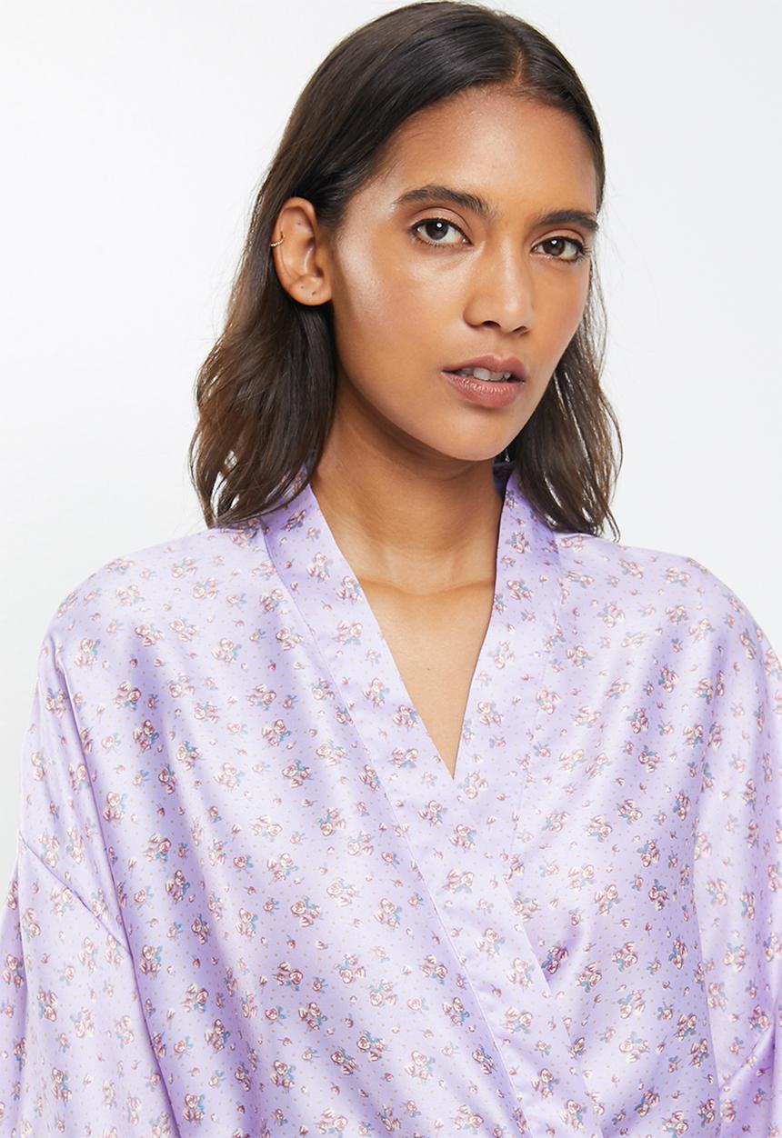 Cotton On - Satin robe - purple