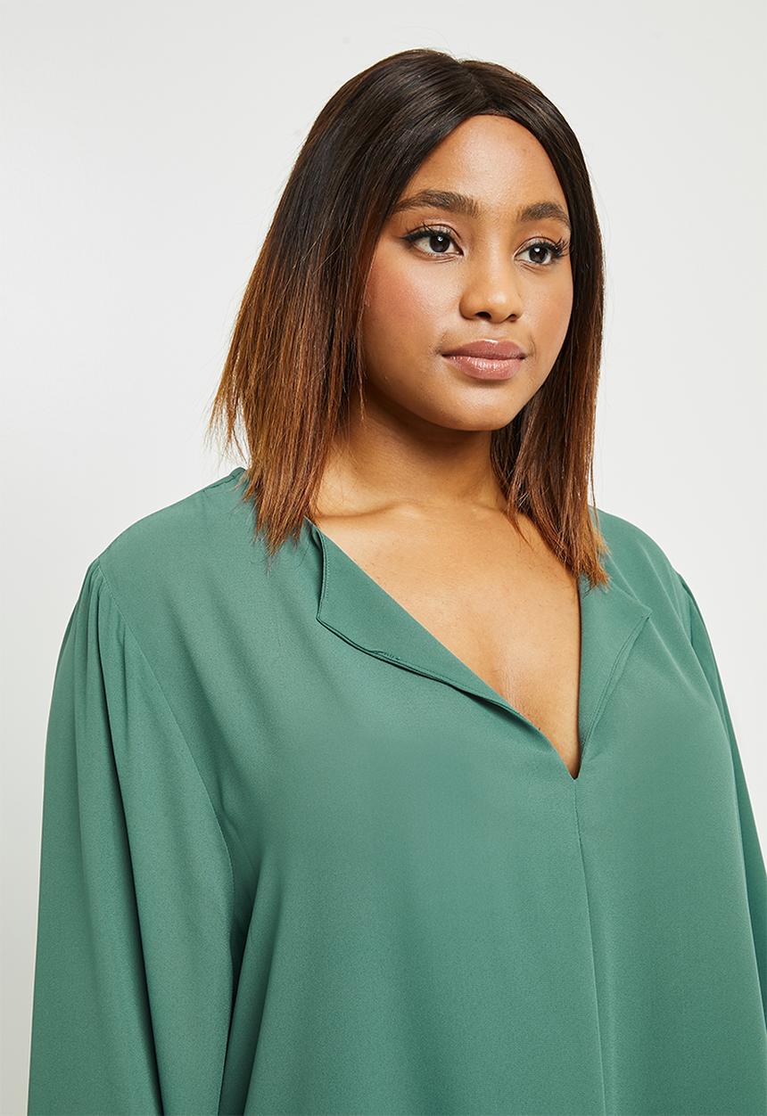 edit Plus - Rolled sleeve  blouse - seapine