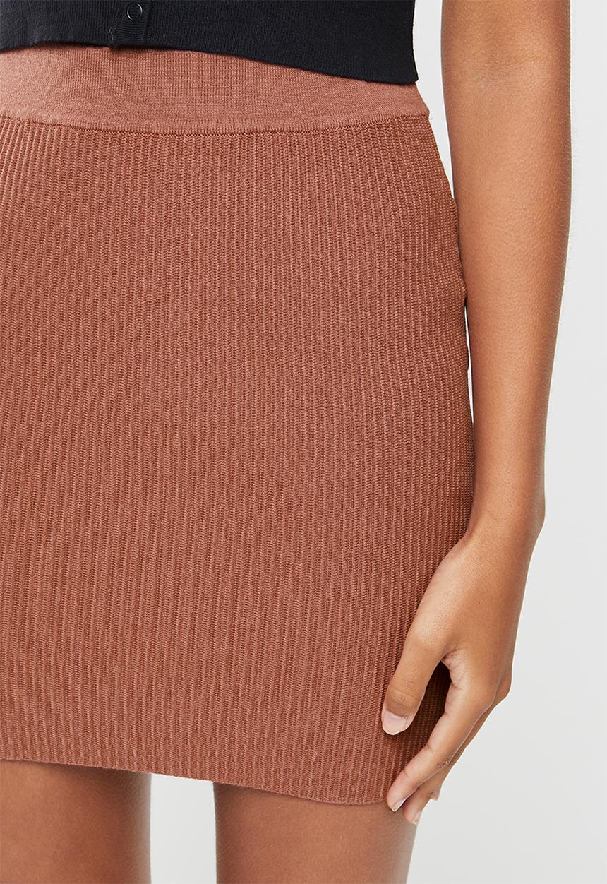 Cotton On - Blair knit mini skirt - rust