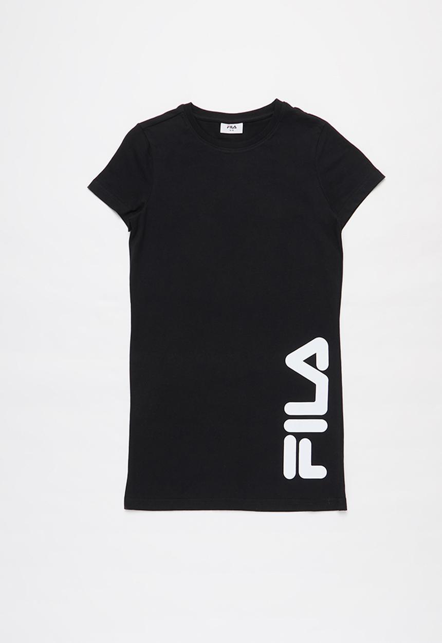 FILA - Mono deckle T-shirt dress - black