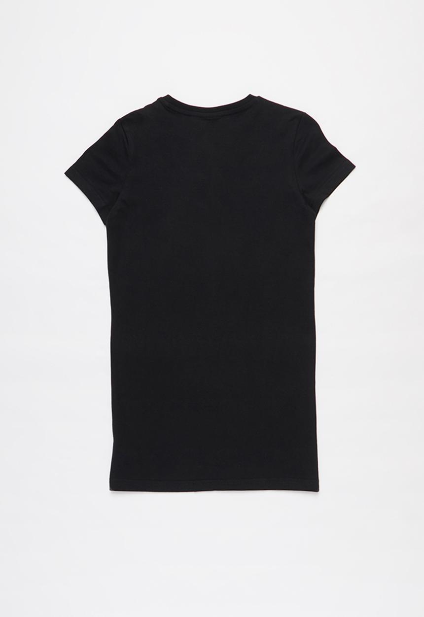 FILA - Mono deckle T-shirt dress - black