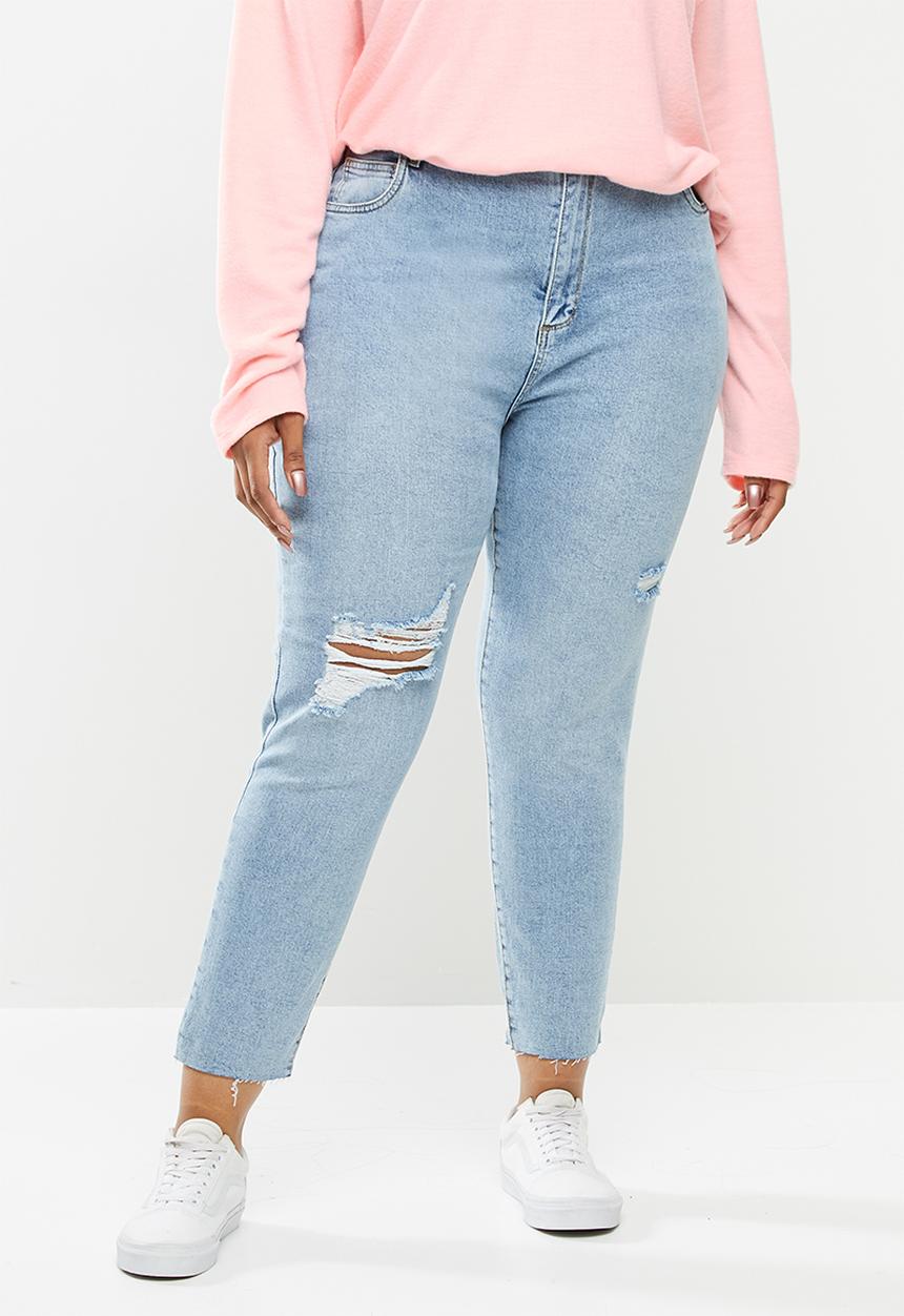 Cotton On - Curve Taylor mom jeans - blue