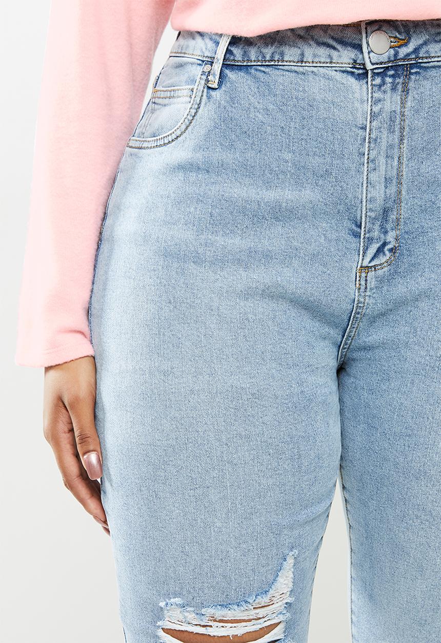 Cotton On - Curve Taylor mom jeans - blue