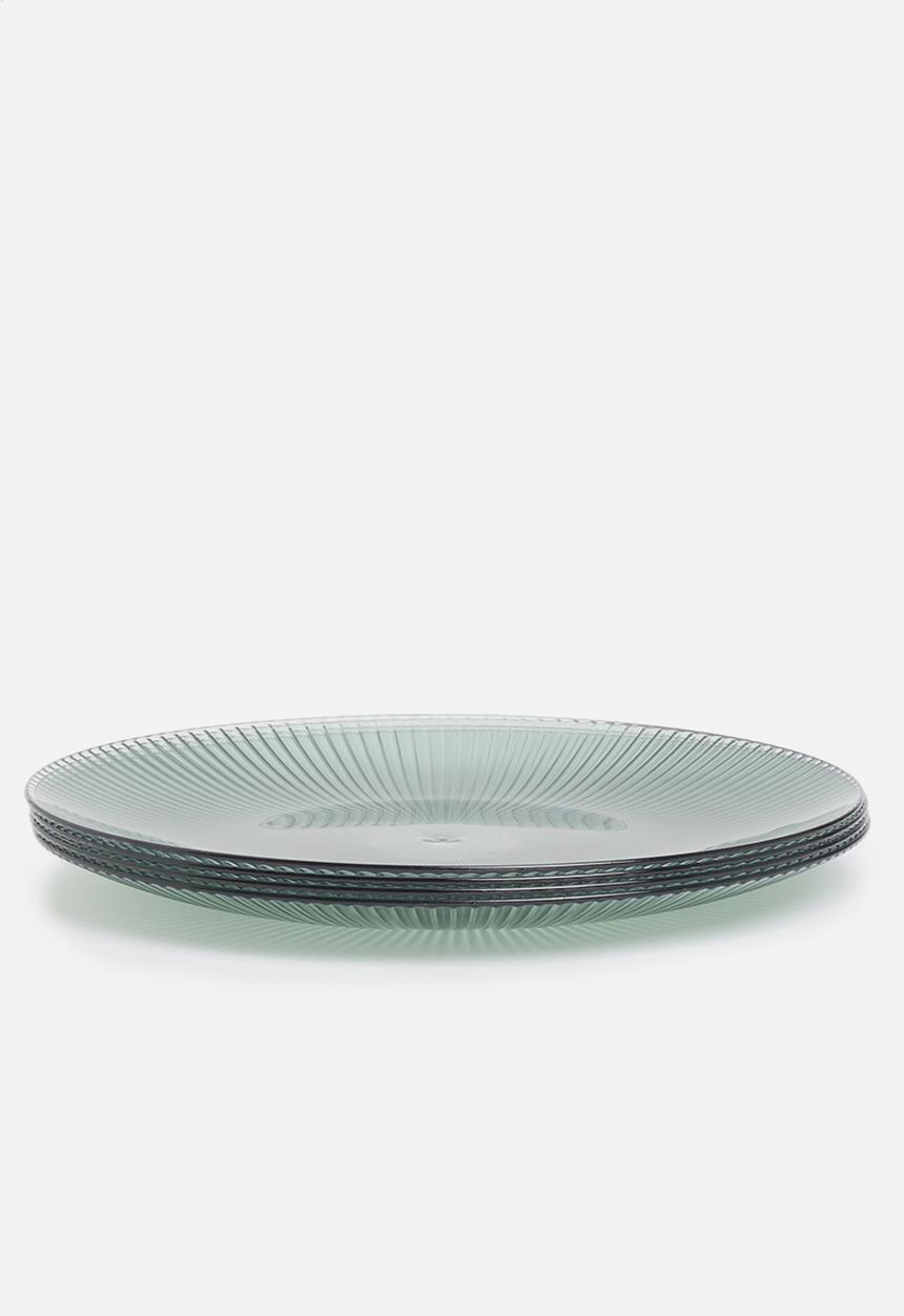 Excellent Houseware - Ridge plate set of 4 - blue