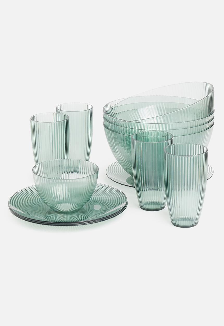 Excellent Houseware - Ridge bowl set of 4 - blue