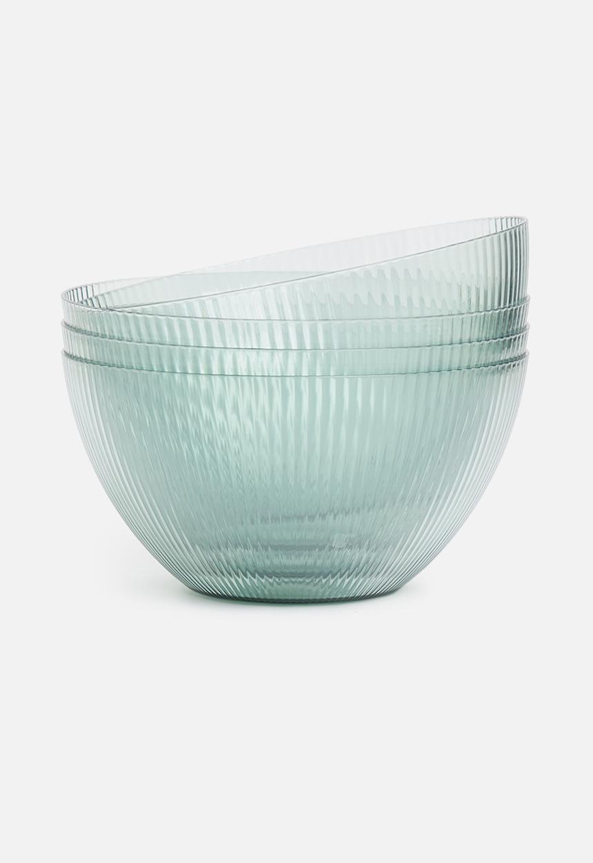Excellent Houseware - Ridge bowl set of 4 - blue