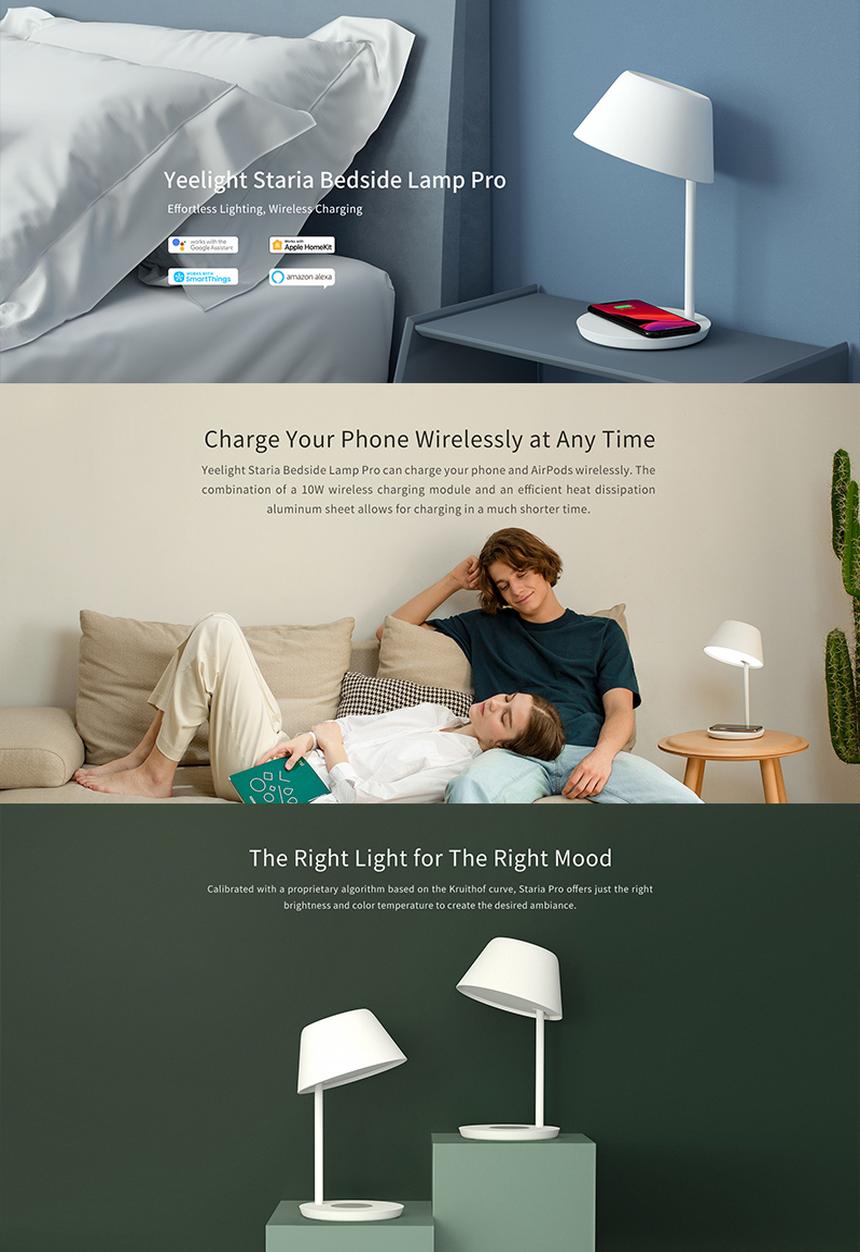 Yeelight - Staria Bedside Lamp Pro - Wireless Charging