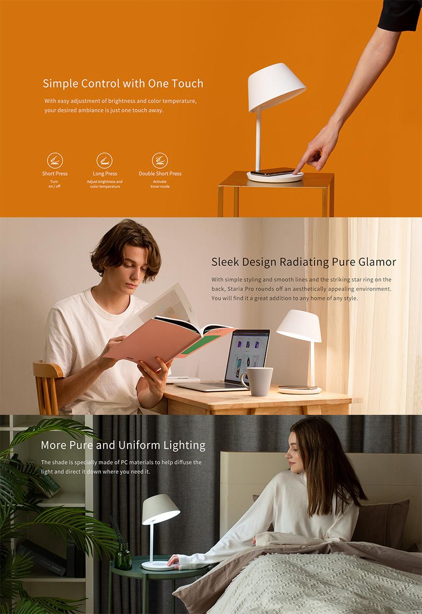 Yeelight - Staria Bedside Lamp Pro - Wireless Charging