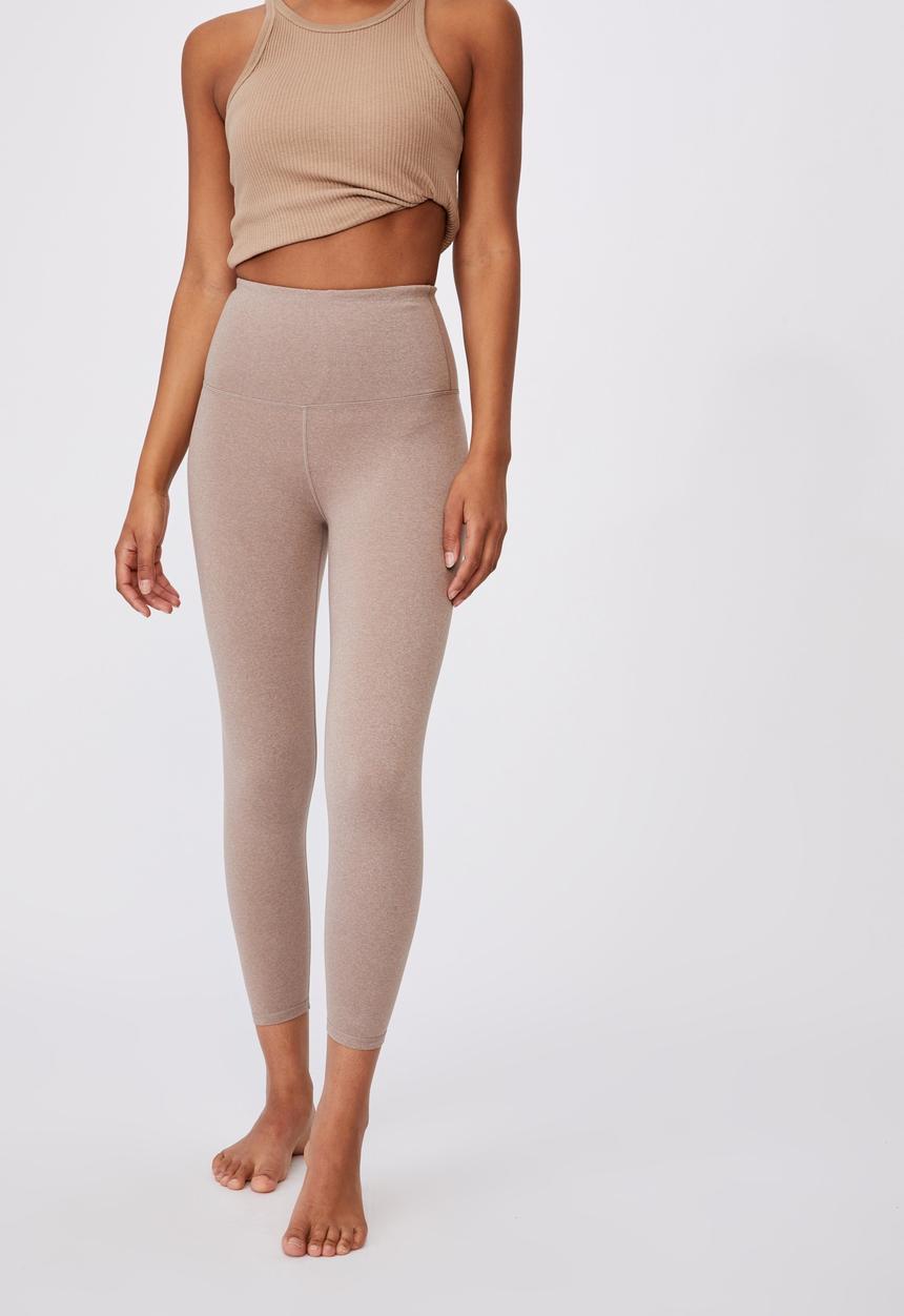 Cotton On - Active high waist 7/8 tight - mushroom marle