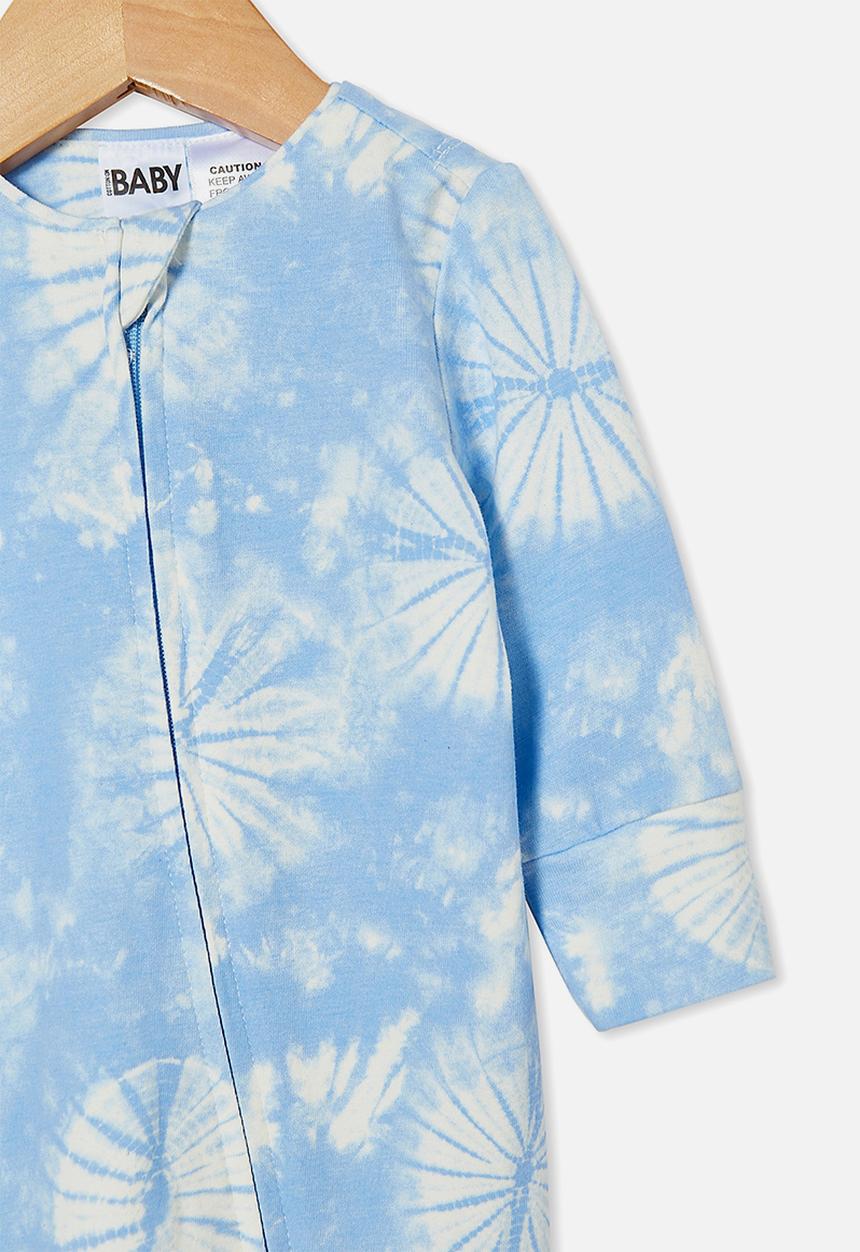Cotton On - The long sleeve zip romper - blue 
