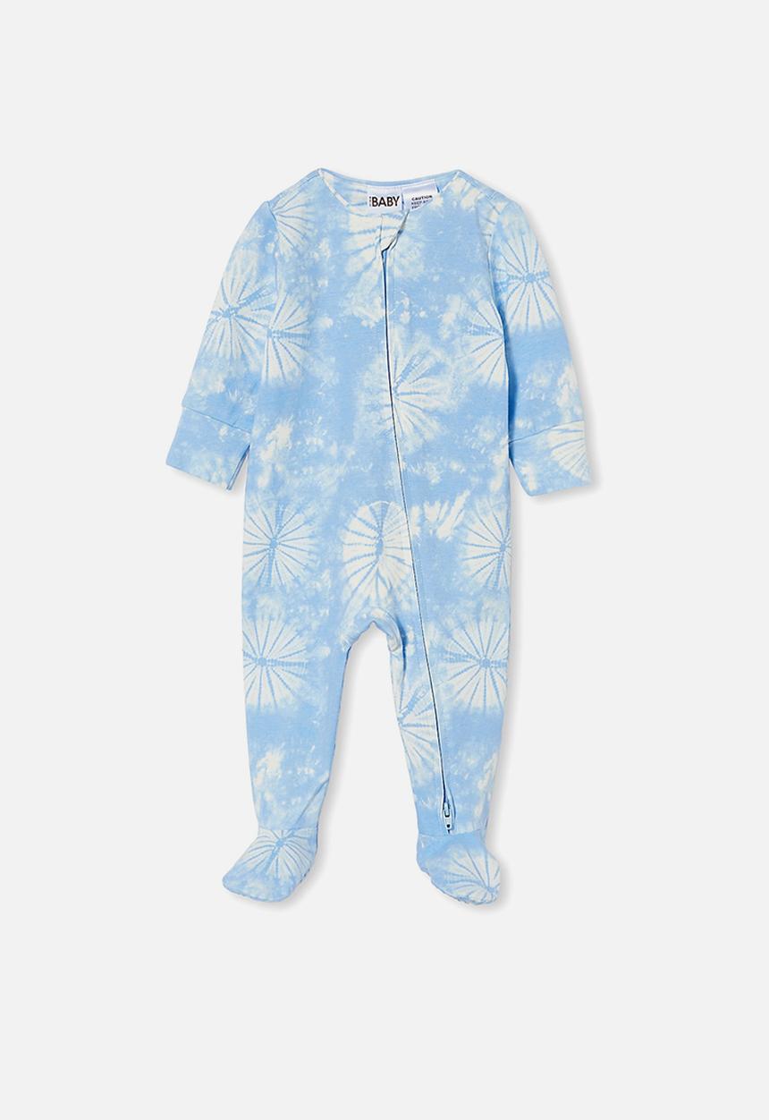 Cotton On - The long sleeve zip romper - blue 