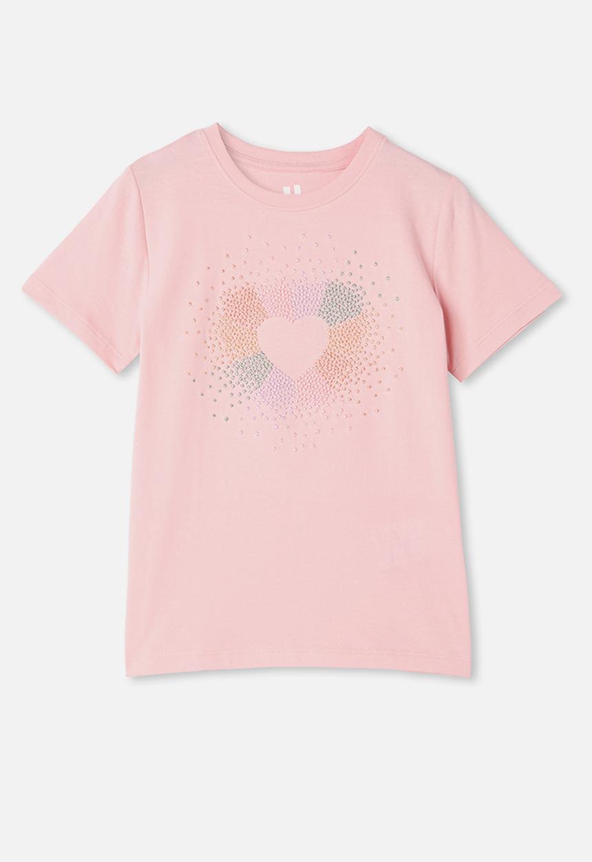 Cotton On - Stevie short sleeve embellished tee - pink