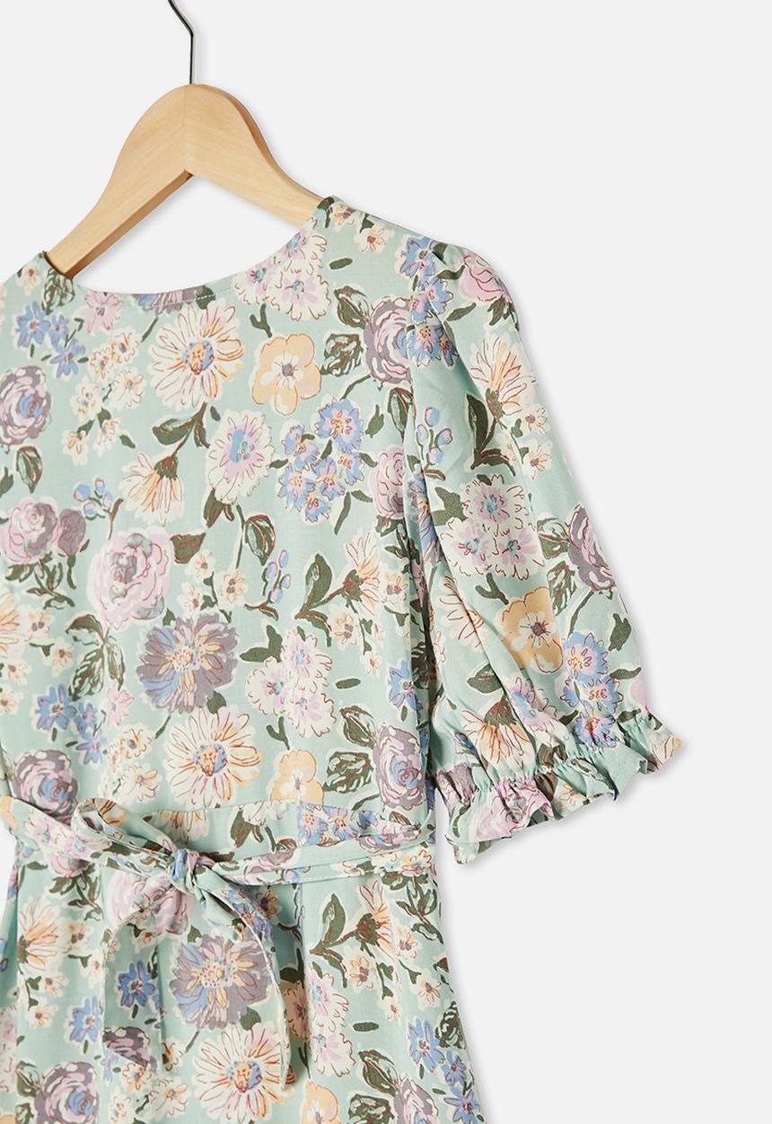 Free by Cotton On - Malu short sleeve dress - duck egg 