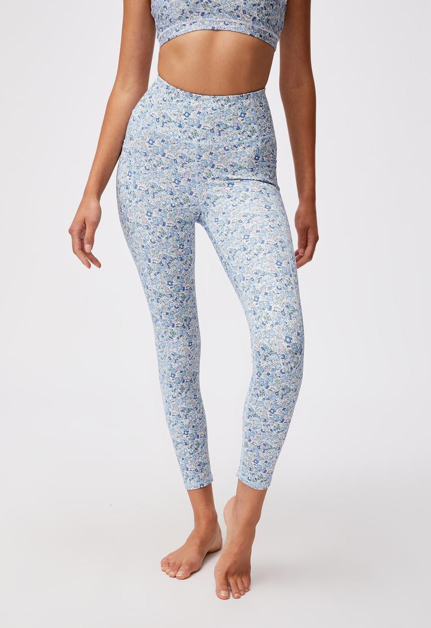 Cotton On - Lifestyle pocket 7/8 tight - wild ditsy tonal blues