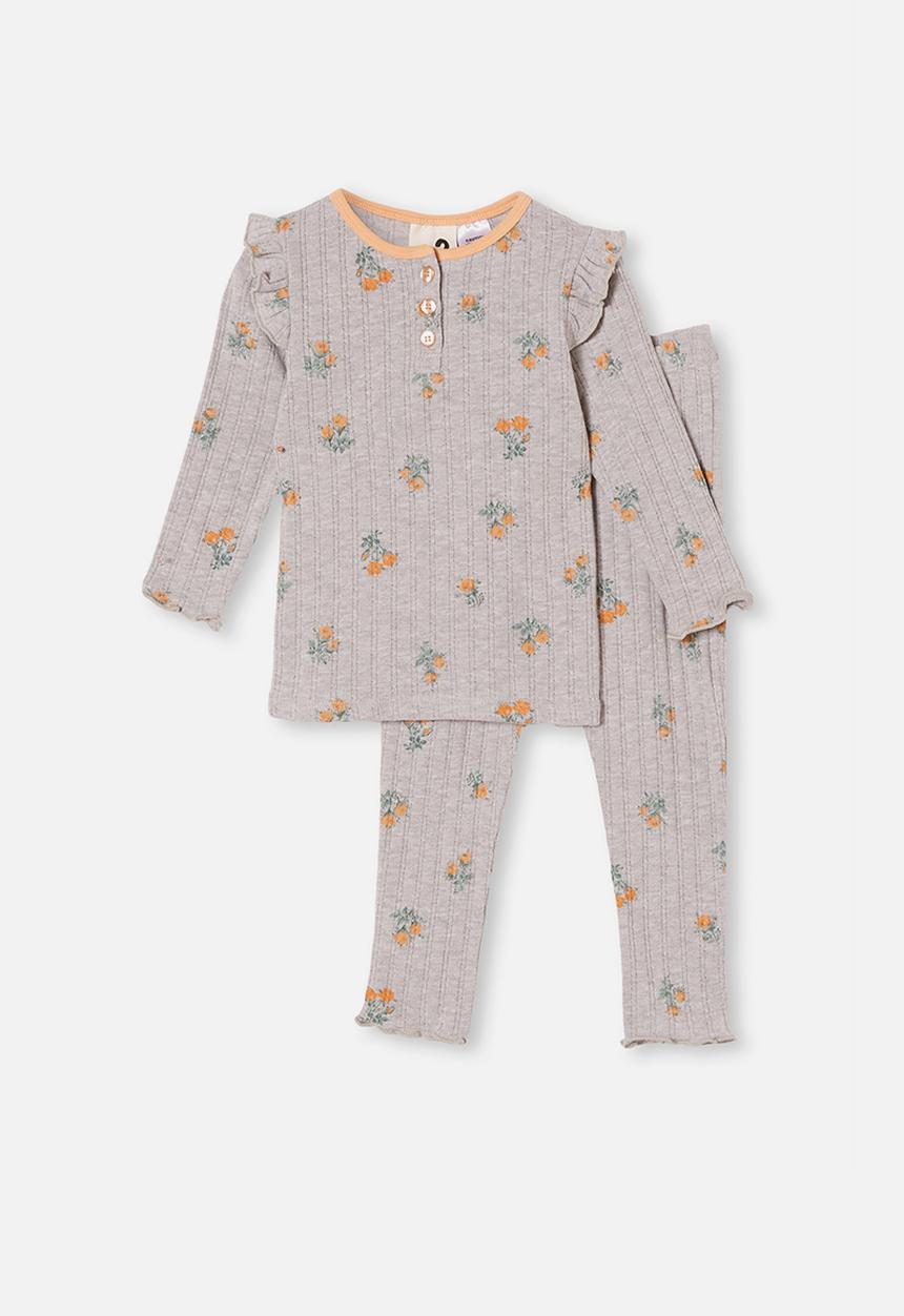 Cotton On - Layla long sleeve pyjama set - grey