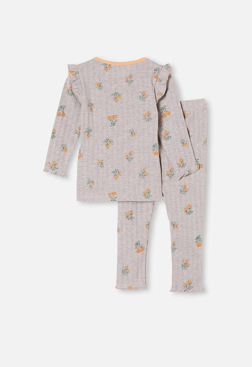 Cotton On - Layla long sleeve pyjama set - grey