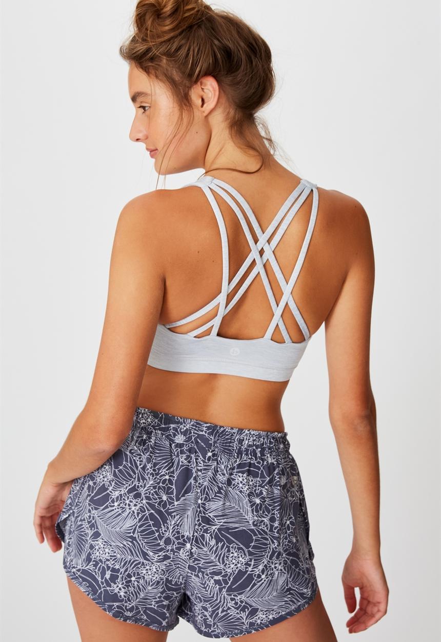 Cotton On - Strappy sports crop - grey 