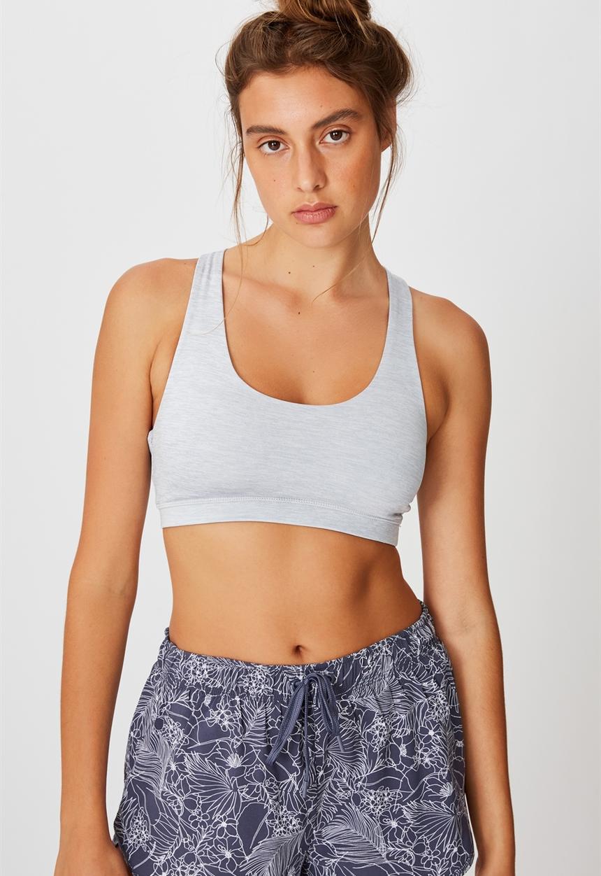 Cotton On - Strappy sports crop - grey 
