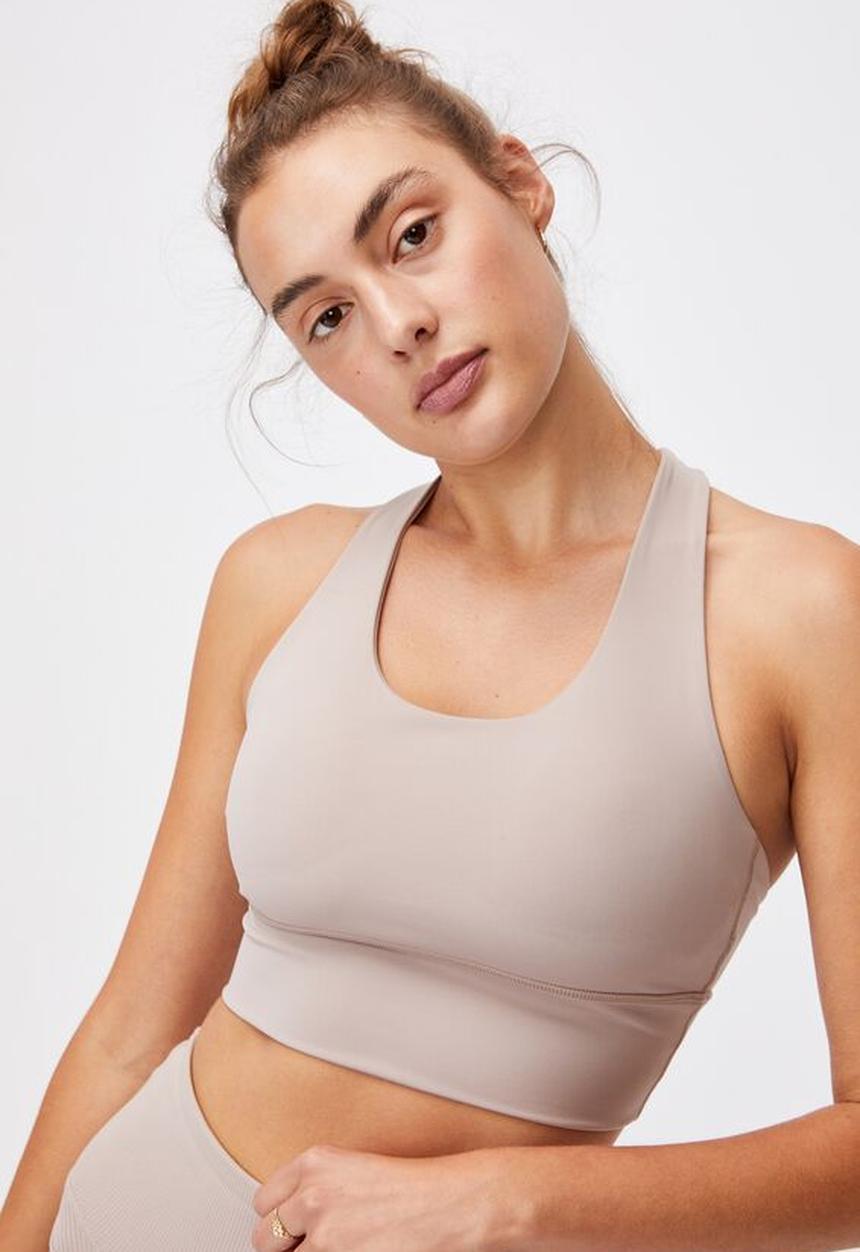 Cotton On - Ultimate longline crop - mushroom