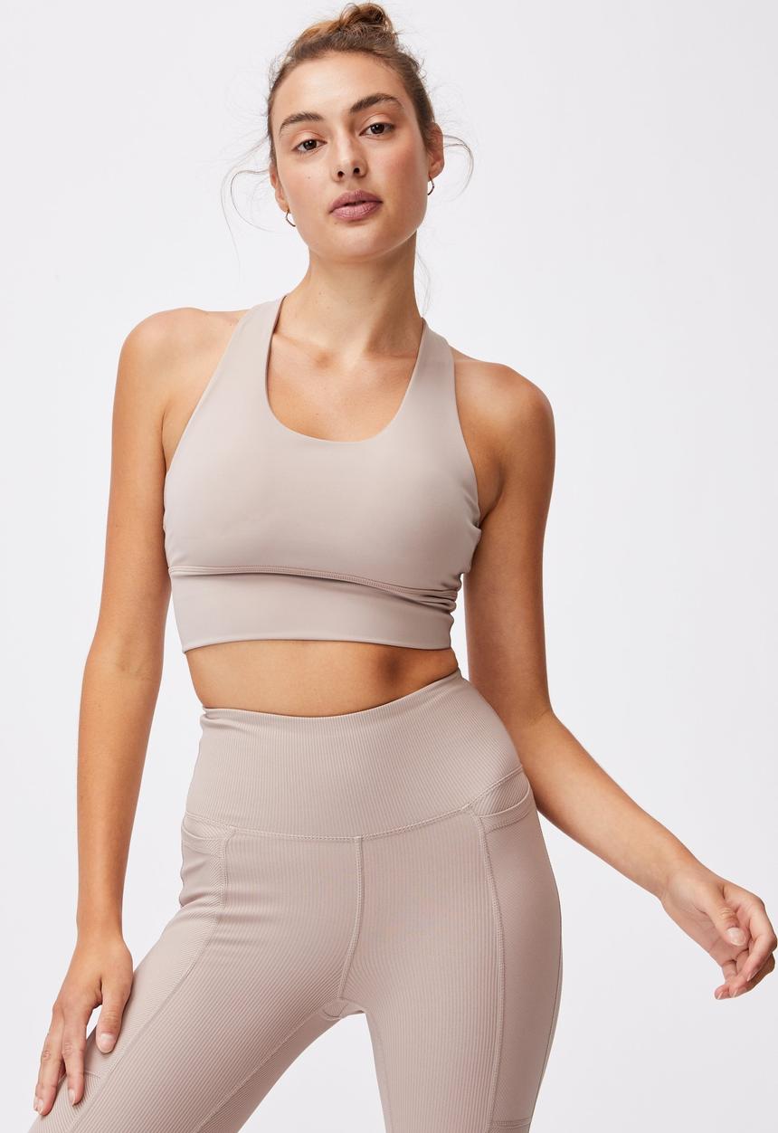 Cotton On - Ultimate longline crop - mushroom