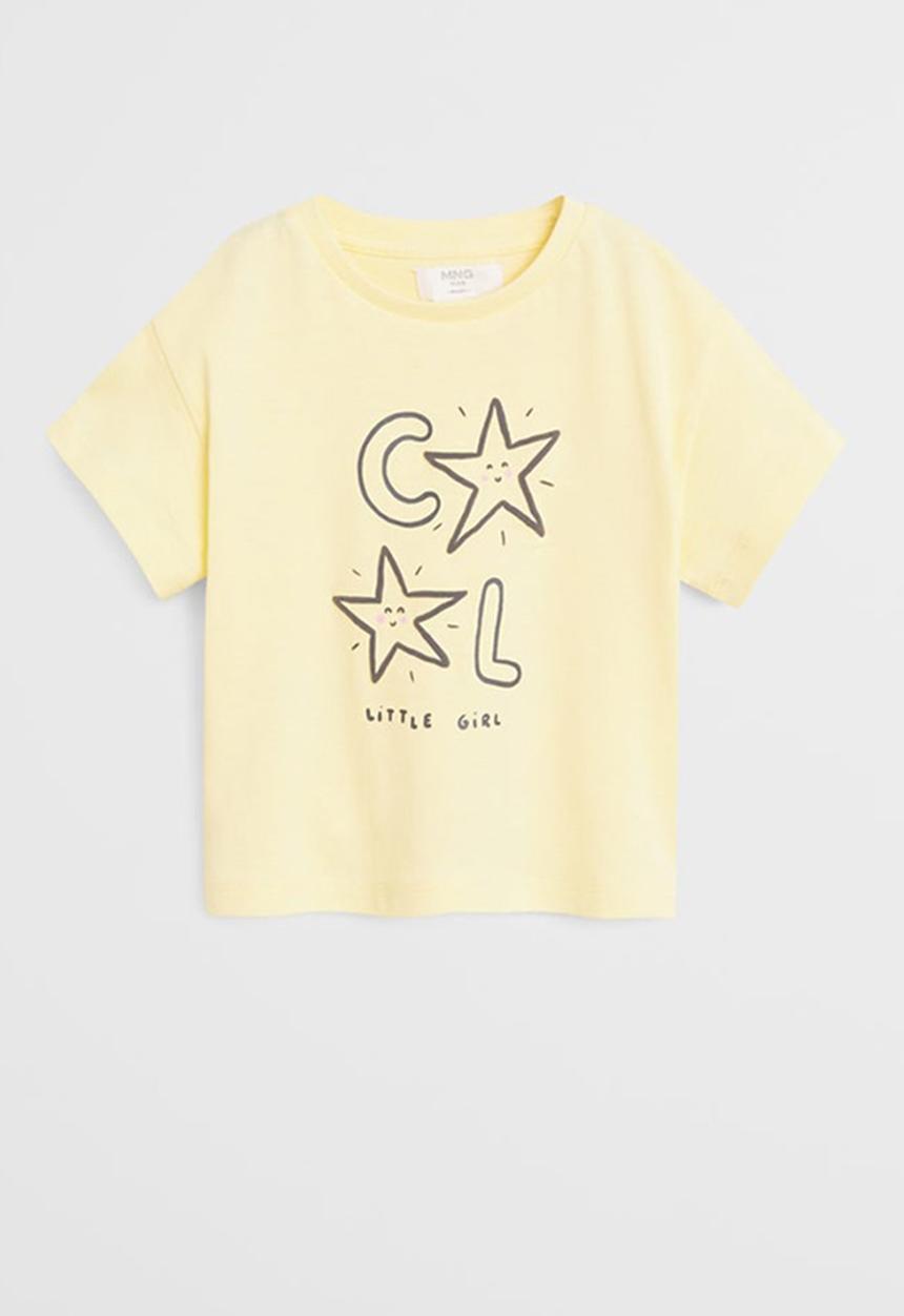 MANGO - T-shirt easy - yellow 