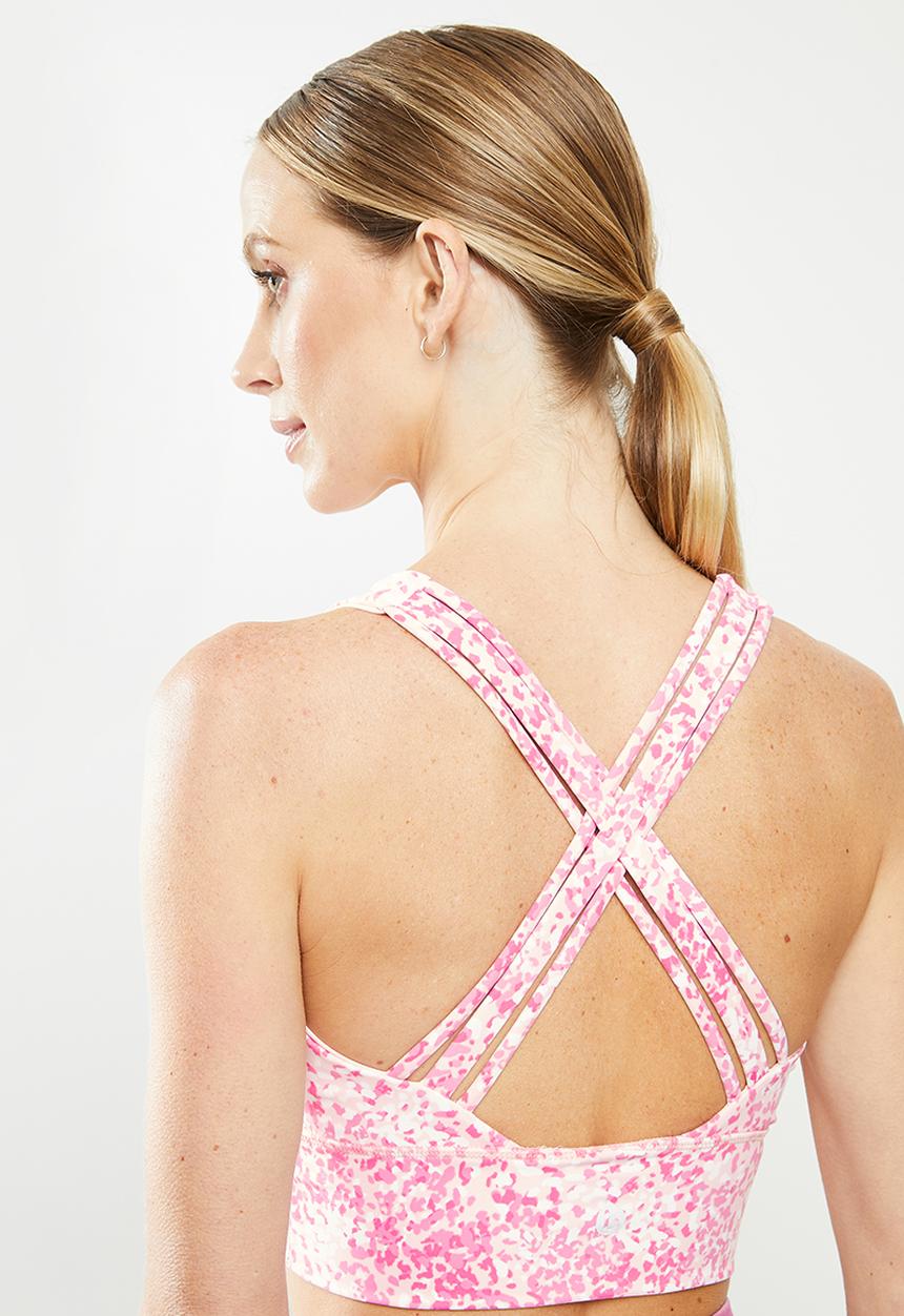 Cotton On - Ultimate longline crop - pink & white 