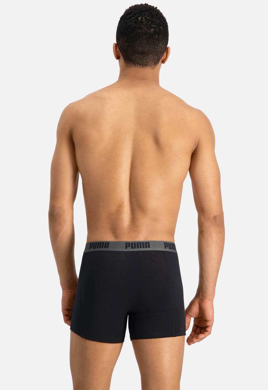 PUMA - Puma basic boxer 2 pack - dark grey melange & black