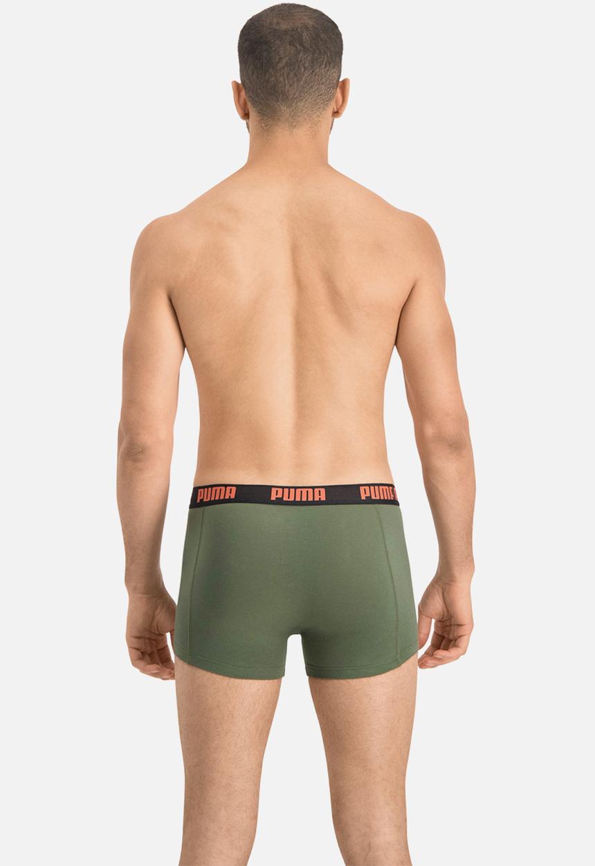 PUMA - Puma basic boxer 2 pack - khaki & black 