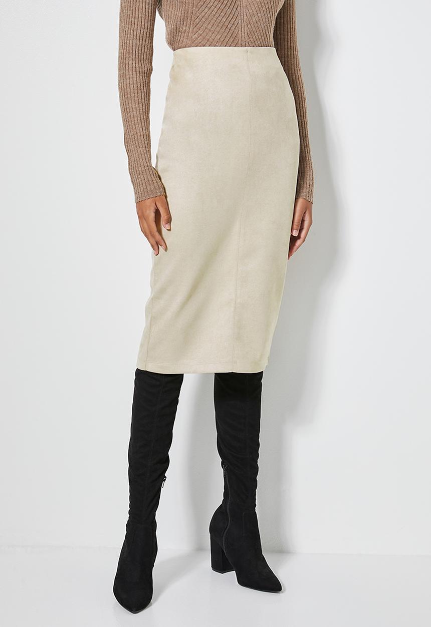 Superbalist - Pencil midi skirt - beige